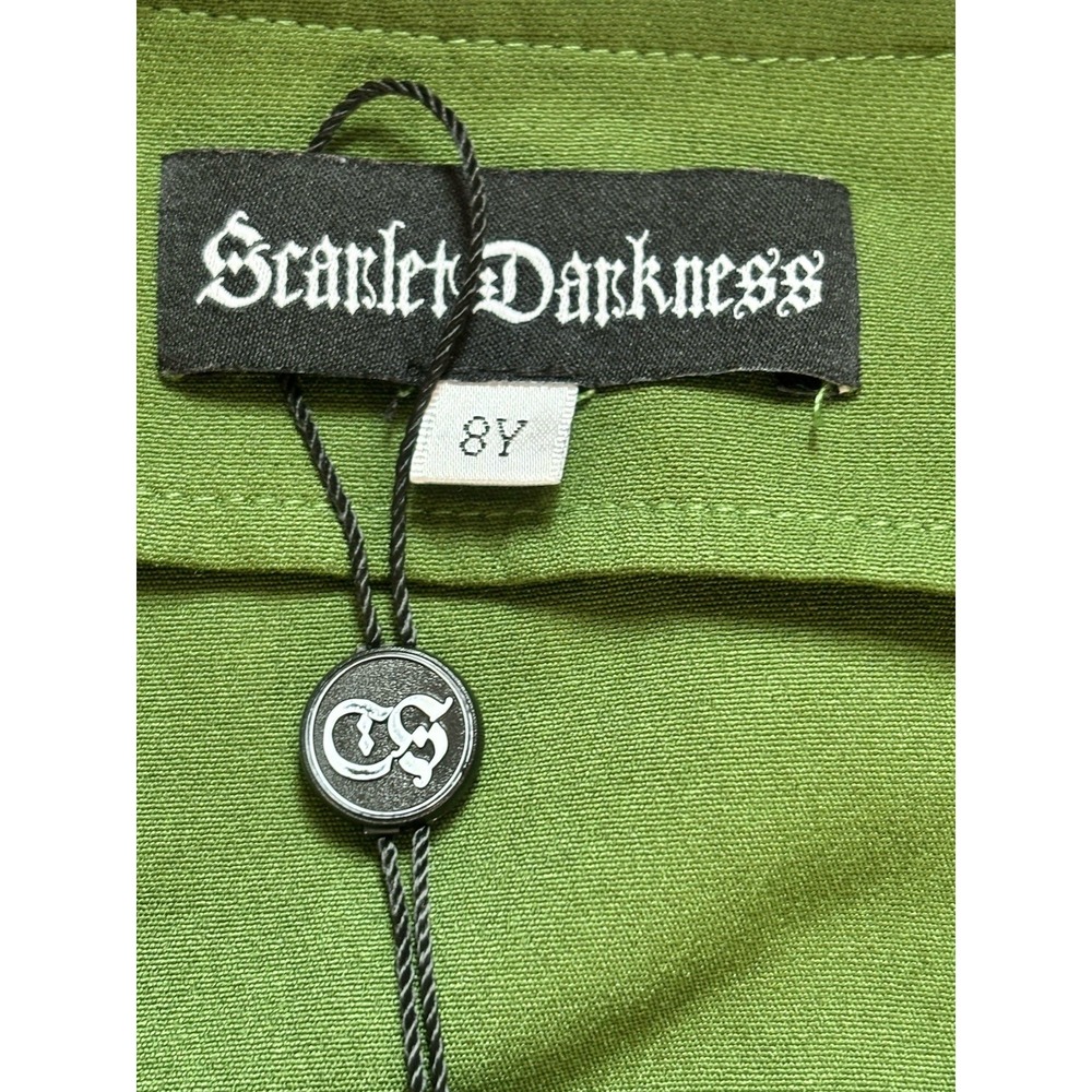 Scarlet Darkness Lace Up Over Dress Vest Dress XS Green LARP Ren Faire Peasant - Picture 3 of 12